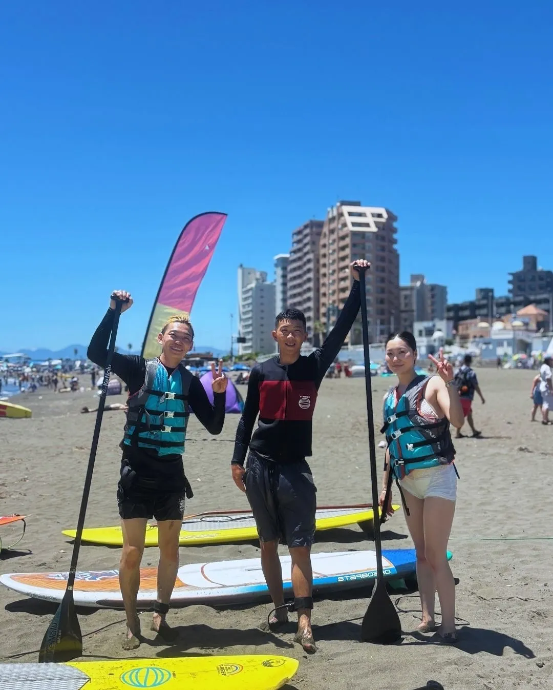 今日は風も波も手ごわいコンディション！ そんな中、「SUPや...